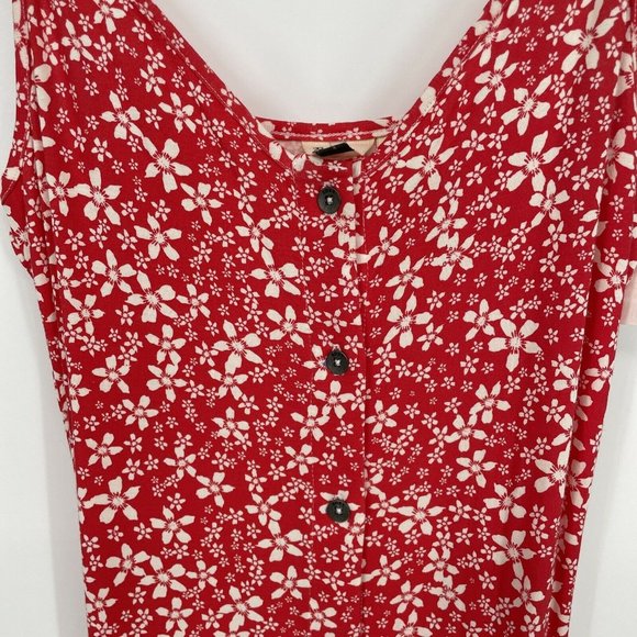 Roxy Women's Size M Red Floral Print Sleeveless Long Maxi Dress, NWT - Picture 6 of 10